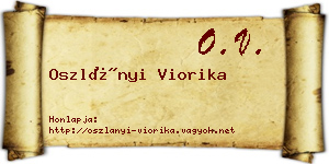 Oszlányi Viorika névjegykártya